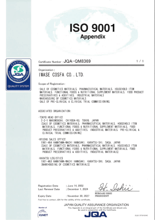 ISO 9001 Appendix