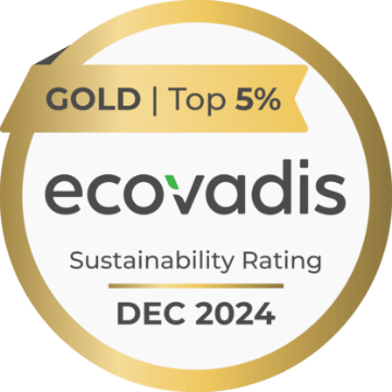 GOLD Top 5% ecovadis Sustainability Rating DEC 2024